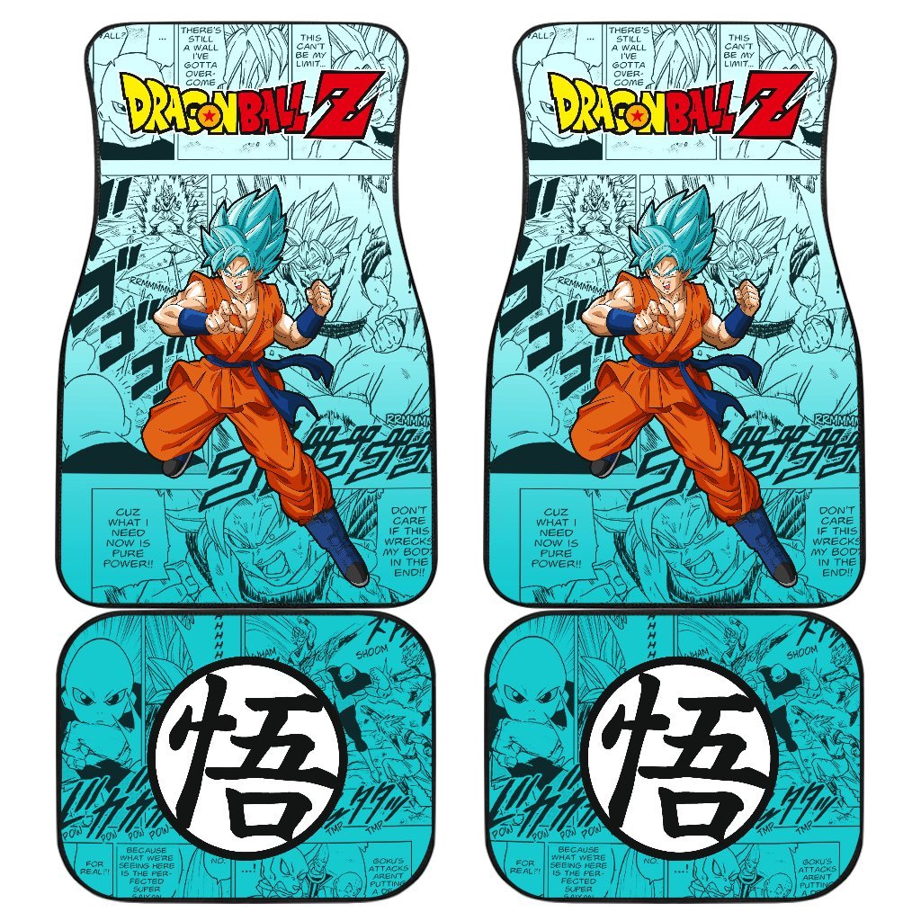 Goku Ultra Dragon Ball Z Car Floor Mats Manga Mixed Anime Blue Hair-Gear Wanta