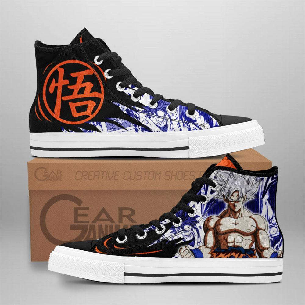 Goku Ultra Instinct High Top Shoes Custom Manga Anime Dragon Ball Sneakers-Gear Wanta