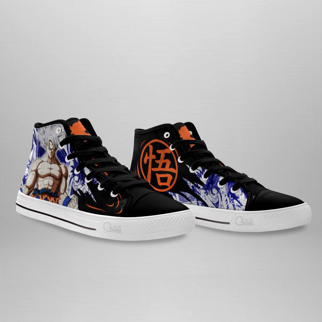 Goku Ultra Instinct High Top Shoes Custom Manga Anime Dragon Ball Sneakers-Gear Wanta