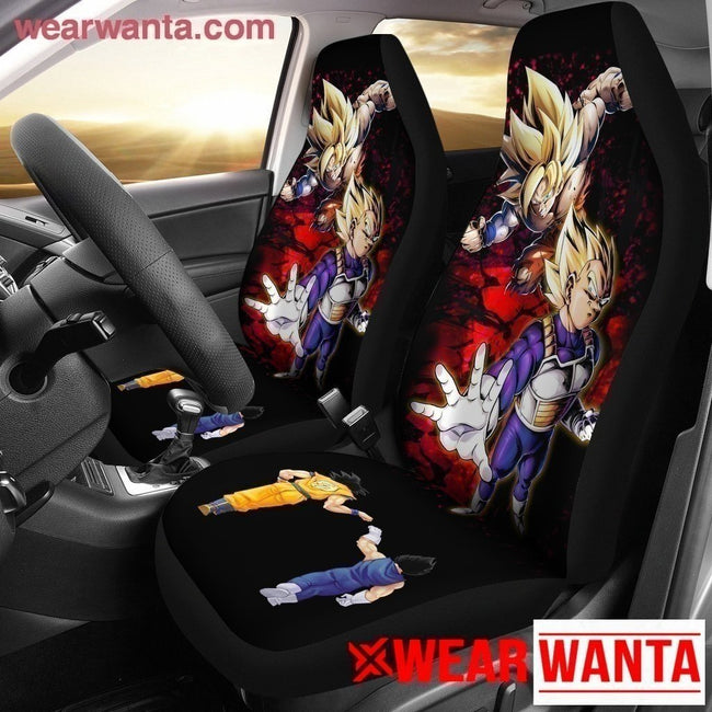 Goku and Vegeta Car Seat Covers Custom Anime Dragon Ball Car Decoration-Gear Wanta