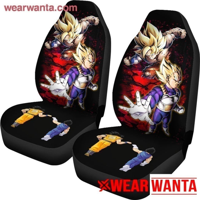Goku and Vegeta Car Seat Covers Custom Anime Dragon Ball Car Decoration-Gear Wanta