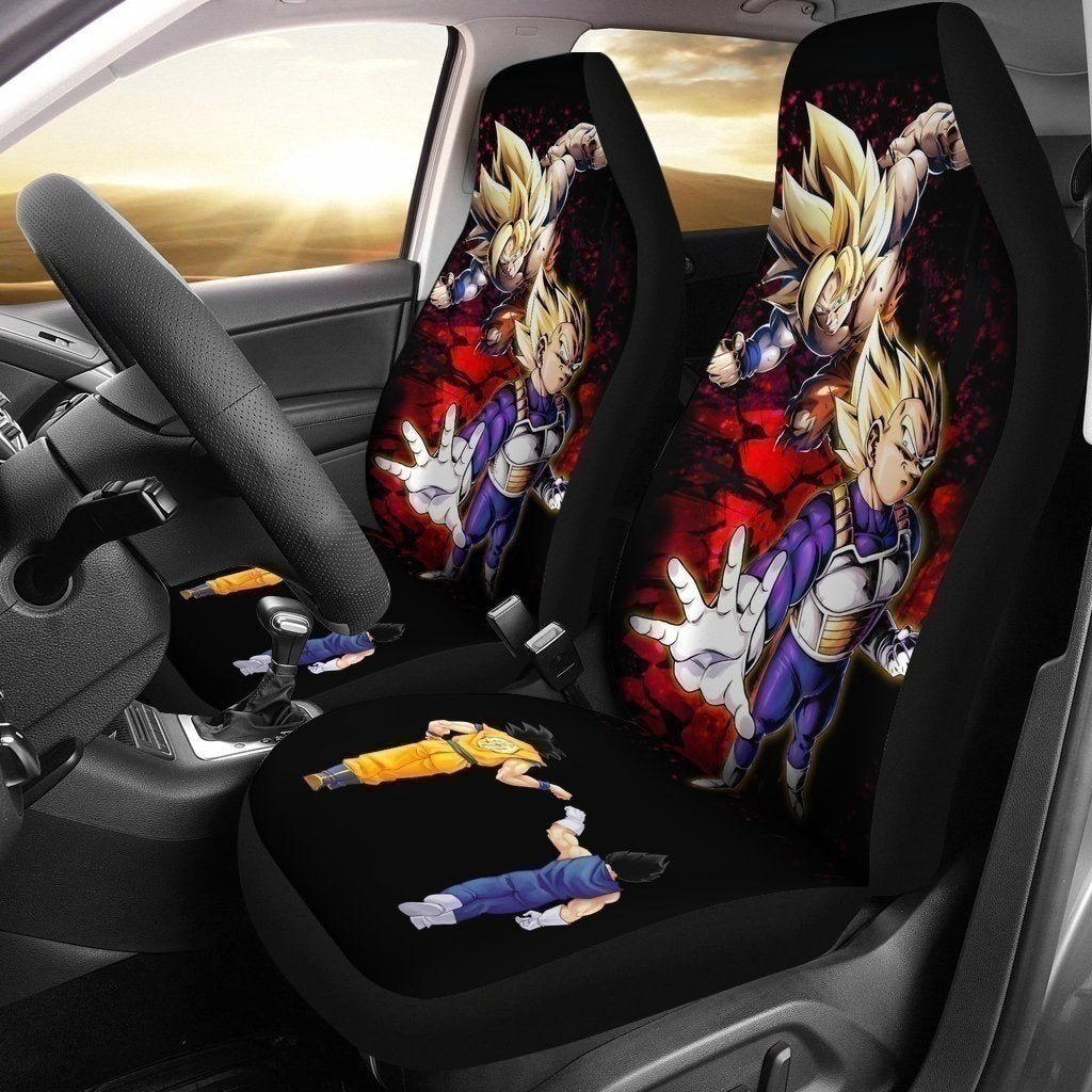 Goku and Vegeta Car Seat Covers Custom Anime Dragon Ball Car Decoration-Gear Wanta