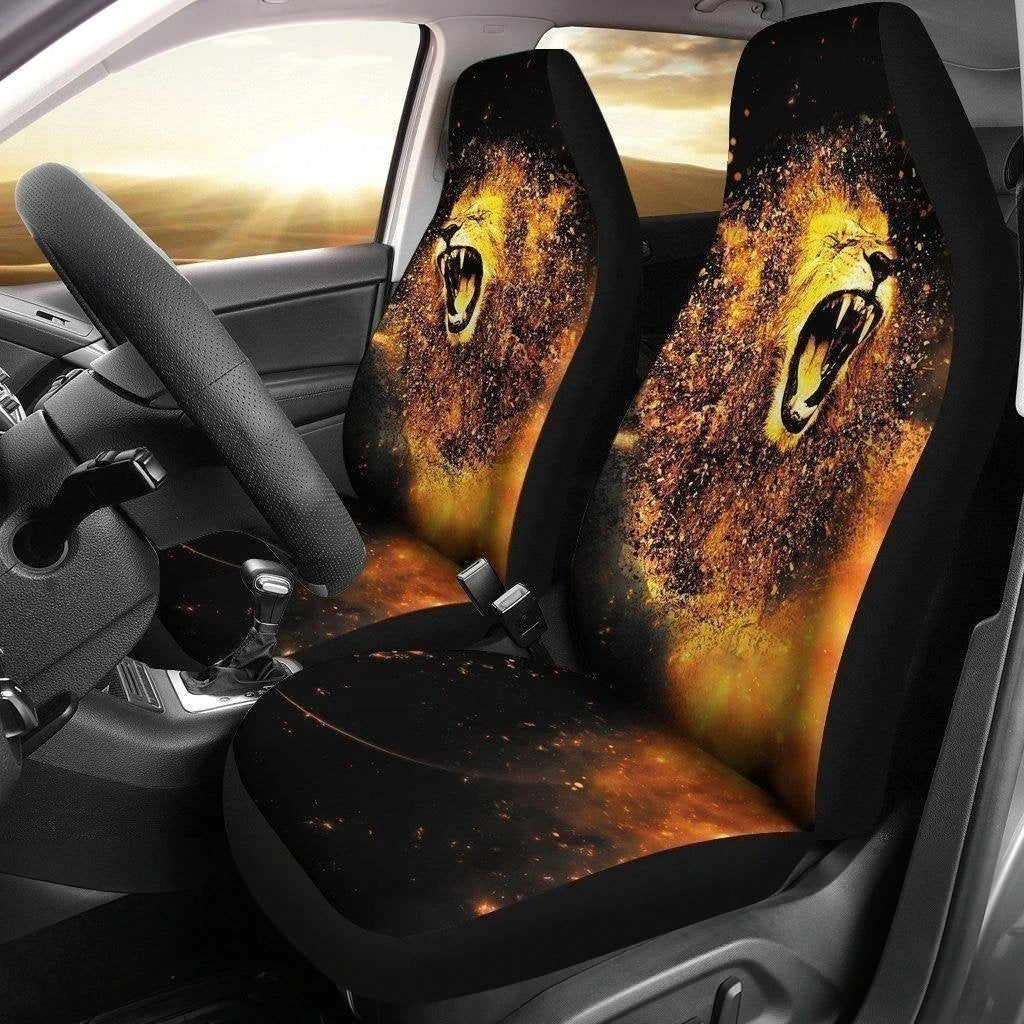 Gold Lion Car Seat Covers Custom Car Decoration-Gear Wanta