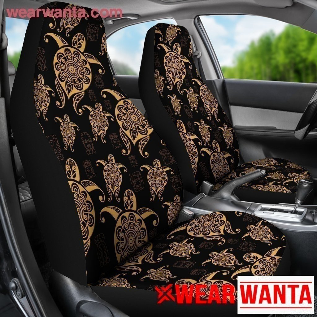 Gold Turtle Floral Pattern Turtle Car Seat Covers LT04-Gear Wanta