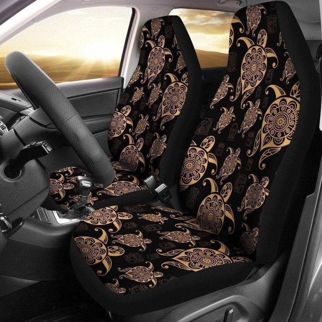Gold Turtle Floral Pattern Turtle Car Seat Covers LT04-Gear Wanta