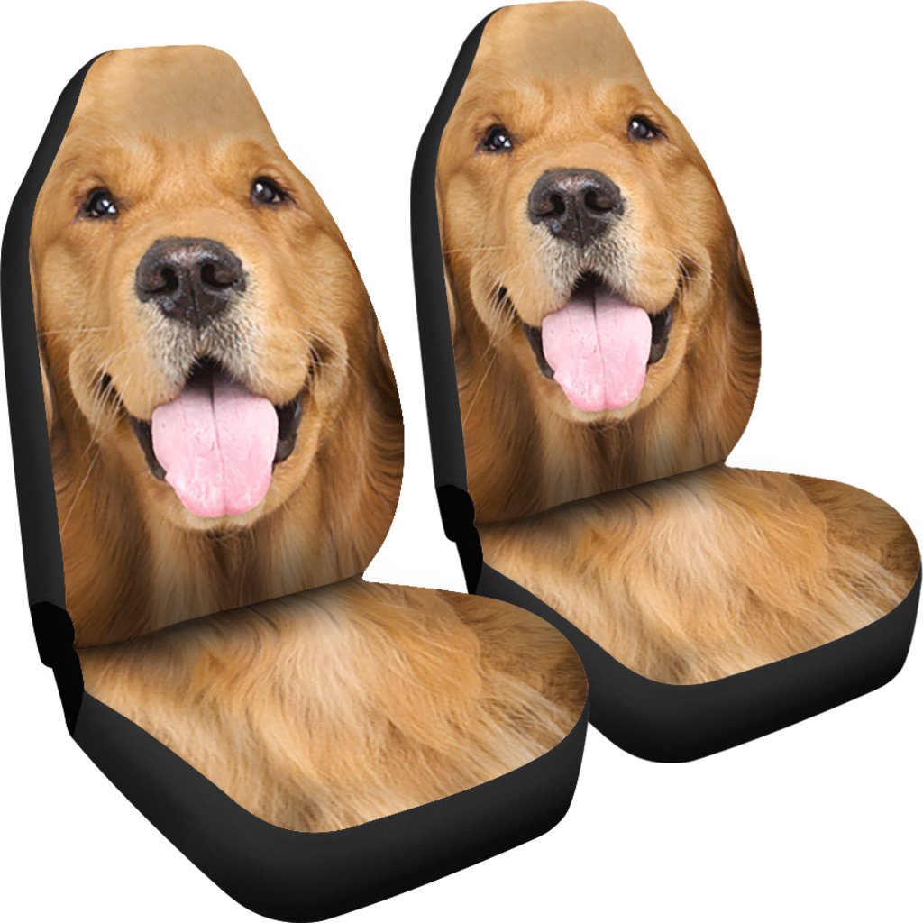 Golden Retriever Car Seat Covers Funny Dog Face-Gear Wanta