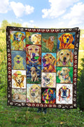 Golden Retriever Dog Quilt Blanket Funny-Gear Wanta