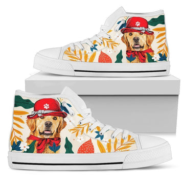 Golden Retriever Dog Sneakers Women High Top Shoes Funny-Gear Wanta