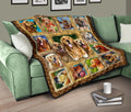 Golden Retriever Quilt Blanket Funny-Gear Wanta