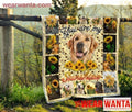 Golden Retriever You Are My Sunshine Quilt Blanket Dog Lover-Gear Wanta