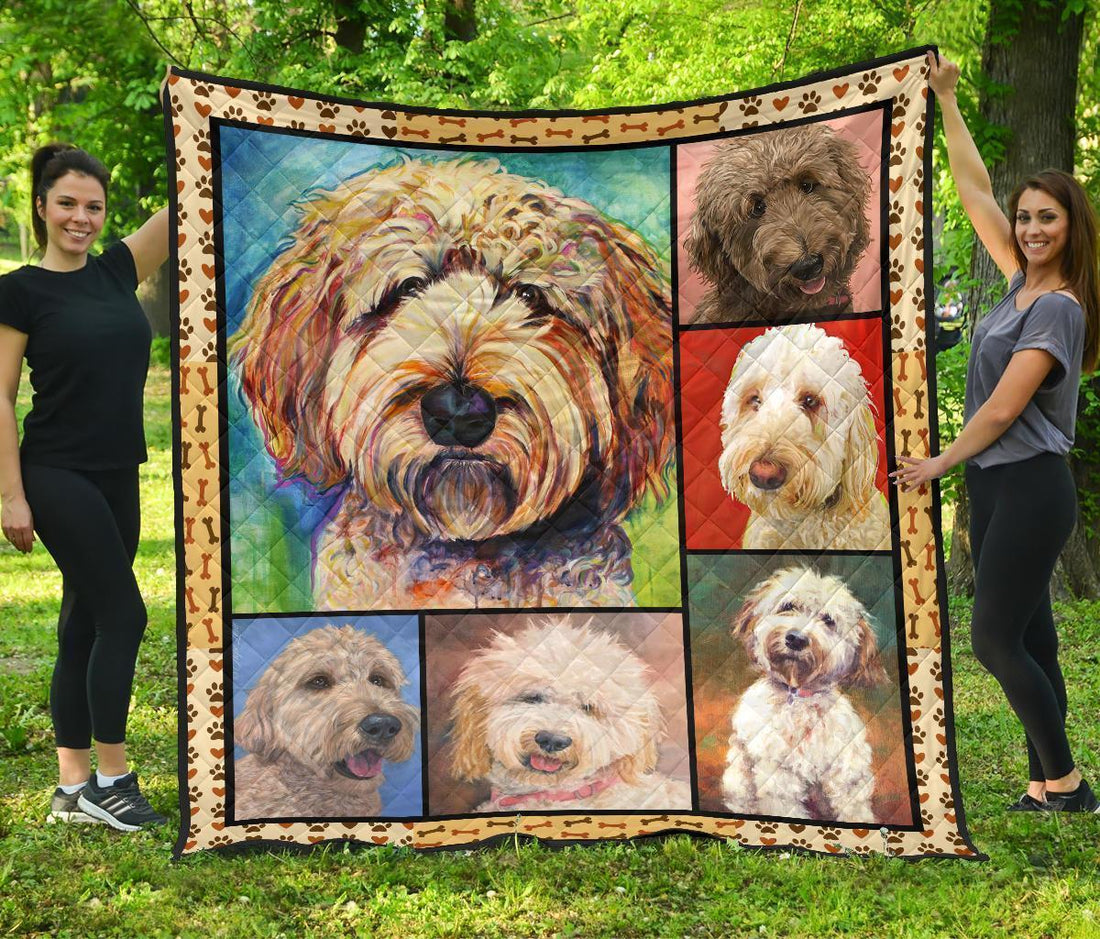 Goldendoodle Dog Quilt Blanket Funny Mixed Dog Breed-Gear Wanta