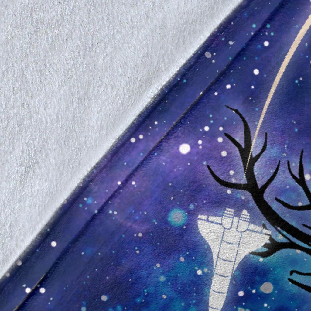 Graphic Art Galaxy Tree of Life Fleece Blanket Gift For Earth Lover-Gear Wanta
