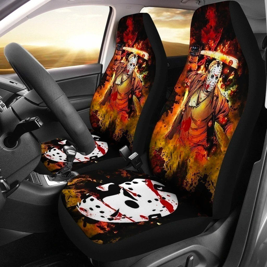 Graphic Art Jason Voorhees Car Seat Covers Horror Fan NH1911-Gear Wanta
