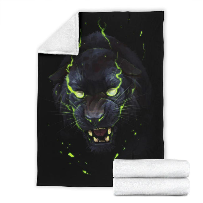 Graphic Black Panther Fleece Blanket Gift Idea-Gear Wanta