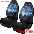 Gray Wolf Car Seat Covers Blue Eyes Custom Car Decoration-Gear Wanta