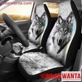 Gray Wolf Car Seat Covers Custom Car Decoration Accessories-Gear Wanta
