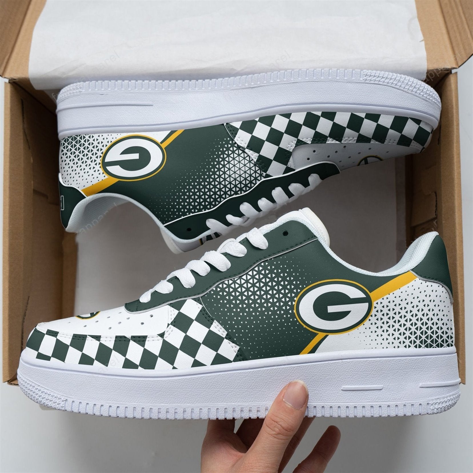 Green Bay Packers Football Air Force 1 Shoes 204RB-NAF-Gear Wanta