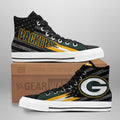 Green Bay Packers High Top Shoes Custom American Flag Sneakers-Gear Wanta