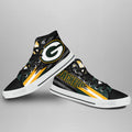 Green Bay Packers High Top Shoes Custom American Flag Sneakers-Gear Wanta