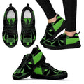 Green Wolf Men's Sneakers Custom Design Black-Gear Wanta