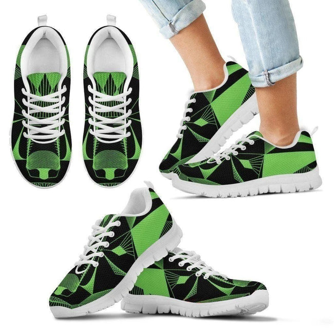 Green Wolf Men's Sneakers Custom Design Black-Gear Wanta