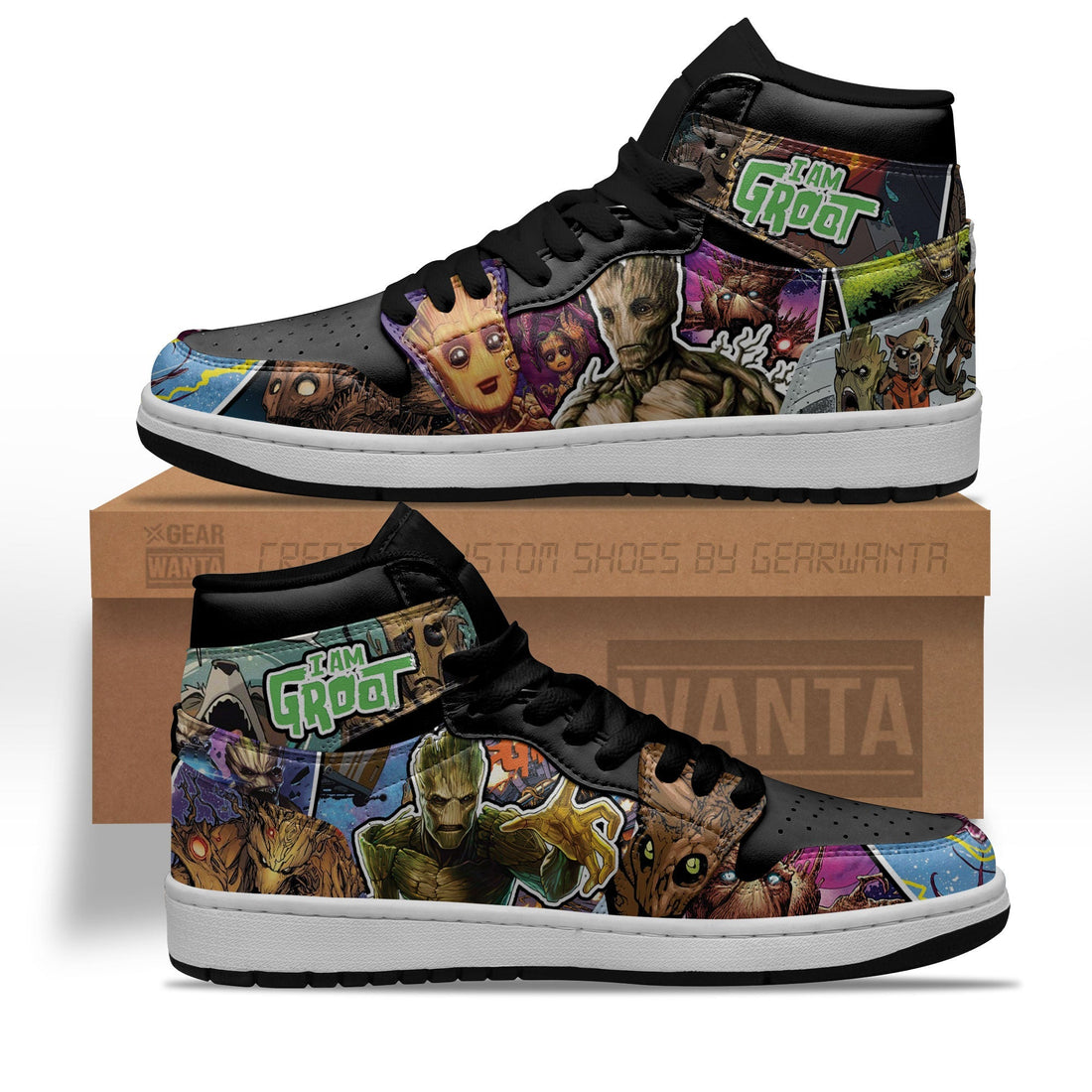 Groot Shoes Custom Super Heroes Sneakers-Gear Wanta