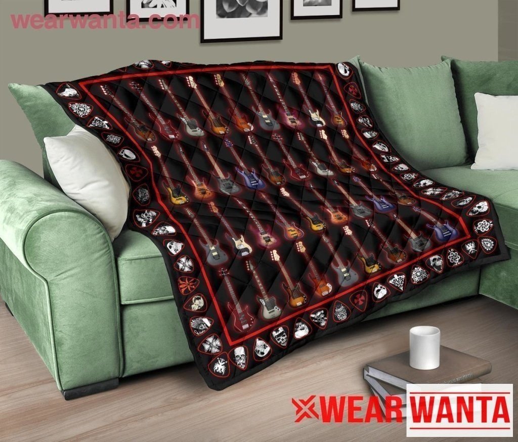 Guitar Music Lover Quilt Blanket Gift Idea-Gear Wanta