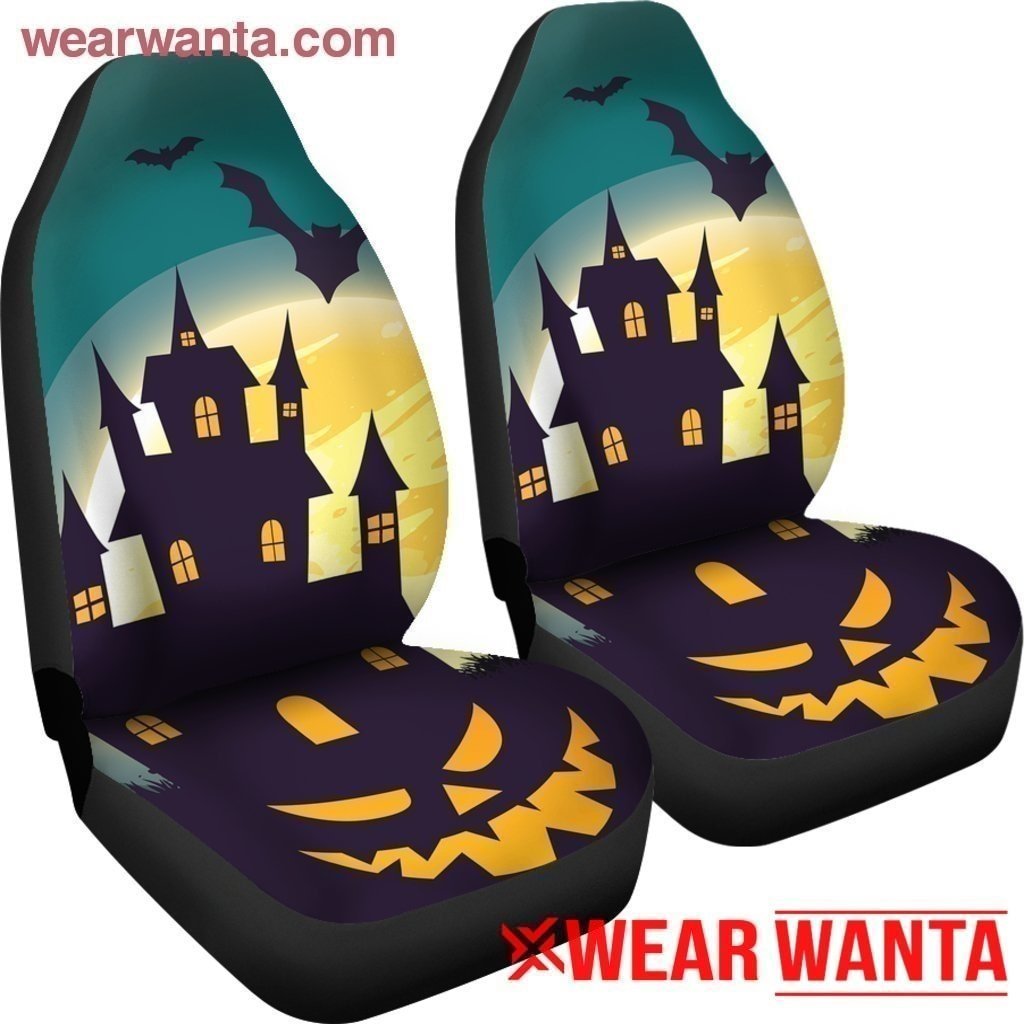 Halloween Castle Car Seat Covers Custom Car Decoration-Gear Wanta
