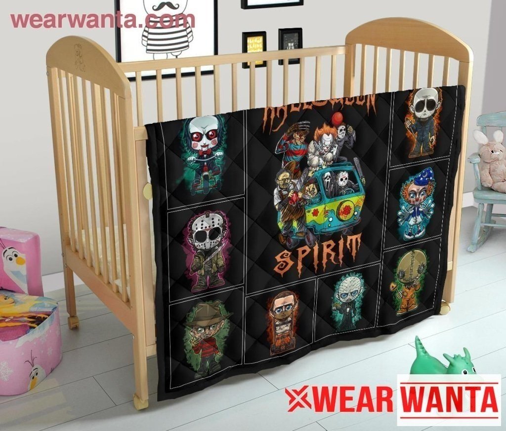 Halloween Spirit Quilt Blanket Custom Horror Characters Home Decoration-Gear Wanta