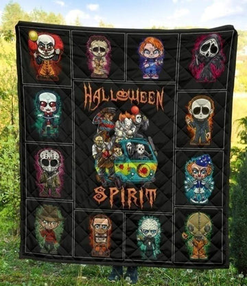 Halloween Spirit Quilt Blanket Custom Horror Characters Home Decoration-Gear Wanta
