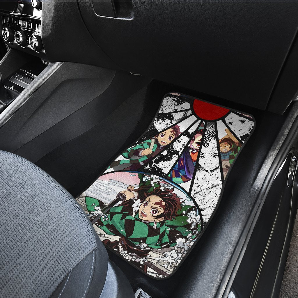 Hanafuda Tanjiro Demon Slayer Car Floor Mats Manga Mixed Anime-Gear Wanta