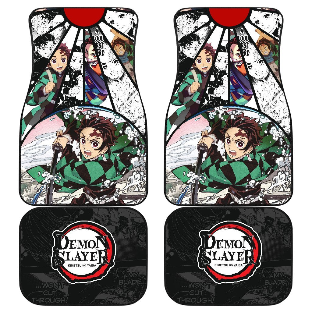 Hanafuda Tanjiro Demon Slayer Car Floor Mats Manga Mixed Anime-Gear Wanta