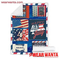 Happy 4th Of July Blanket Custom Independence Patriot Home Decoration-Gear Wanta