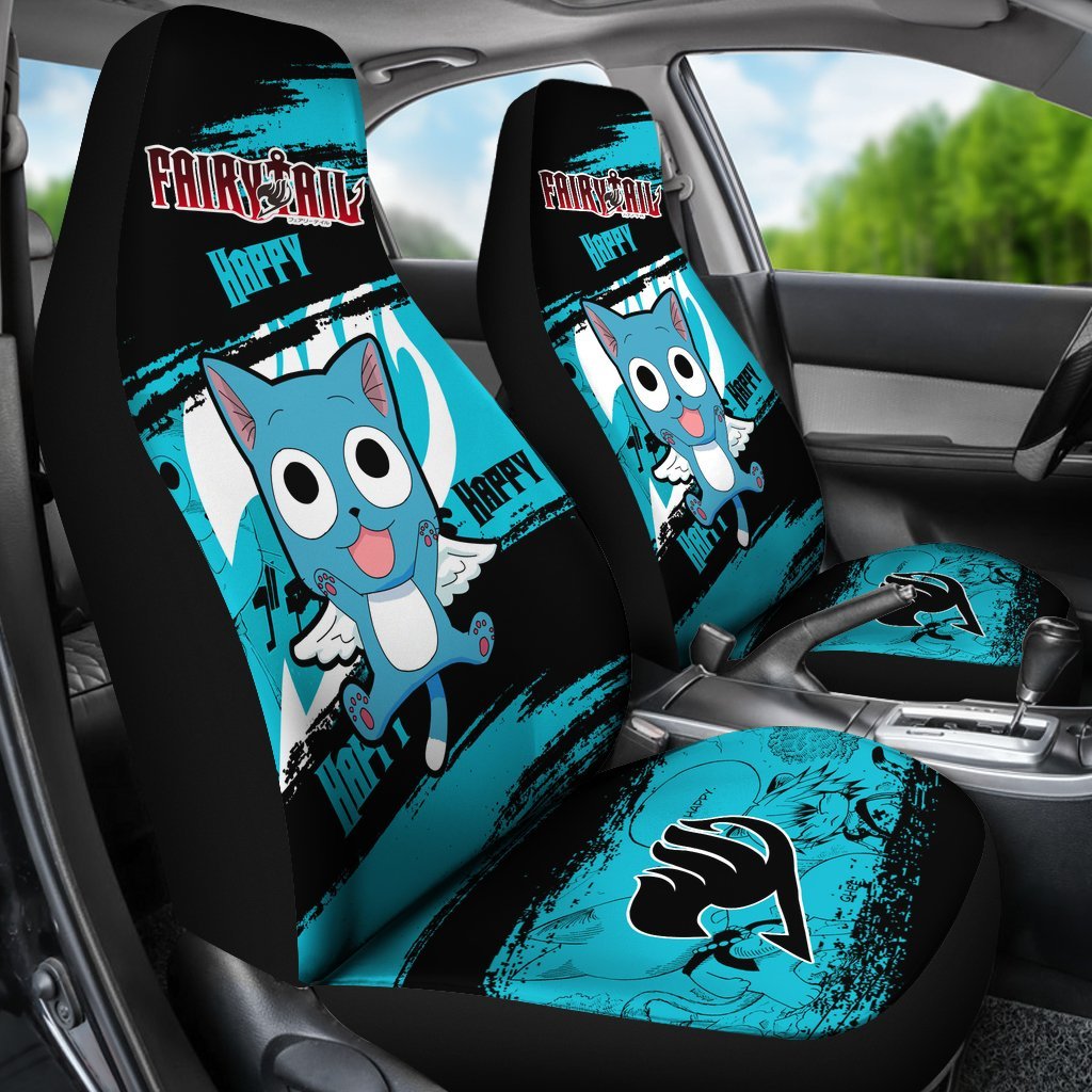 Happy Fairy Tail Car Seat Covers Gift For Cute Fan Anime-Gear Wanta