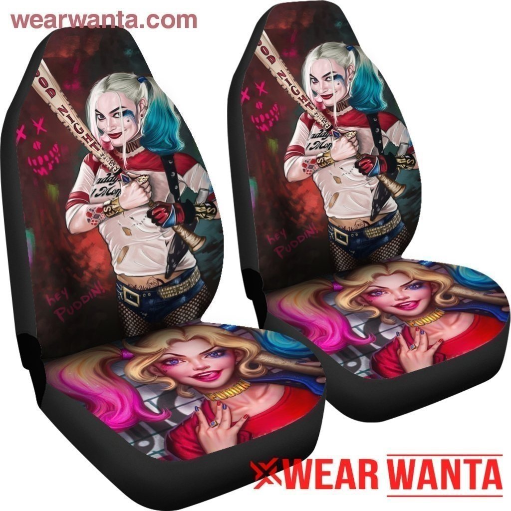 Harley Quinn Car Seat Covers Custom For Fan Car Accessories-Gear Wanta