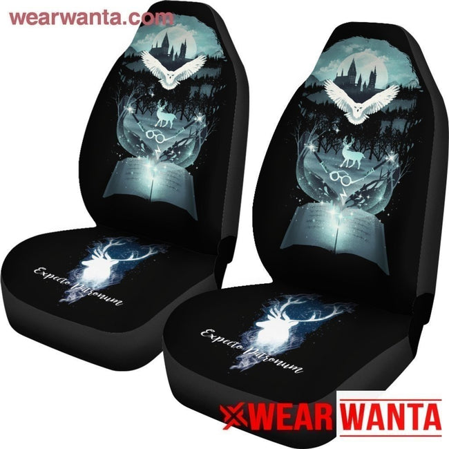 Harry Potter Car Seat Covers Custom Expecto Patronum Car Decoration-Gear Wanta
