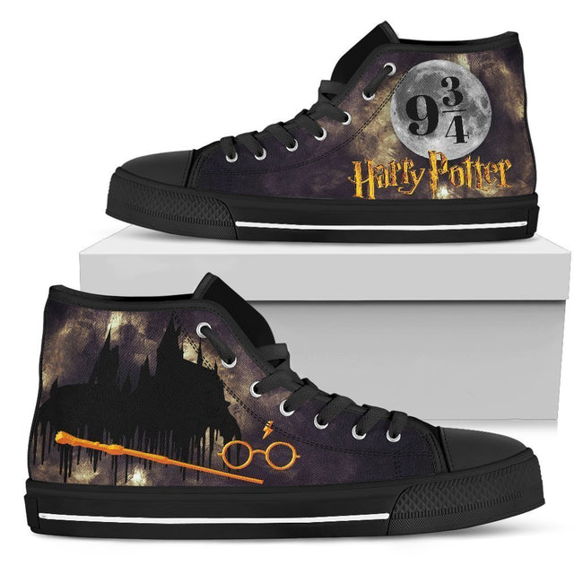 Harry Potter Sneakers 9 3/4 High Top Shoes Custom Idea-Gear Wanta