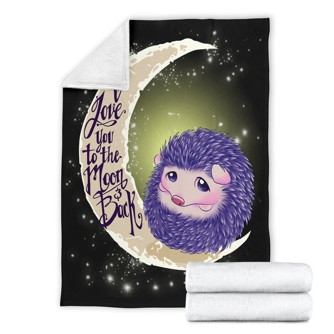Hedgehog Blanket Custom I Love You To The Moon And Back Home Decoration-Gear Wanta