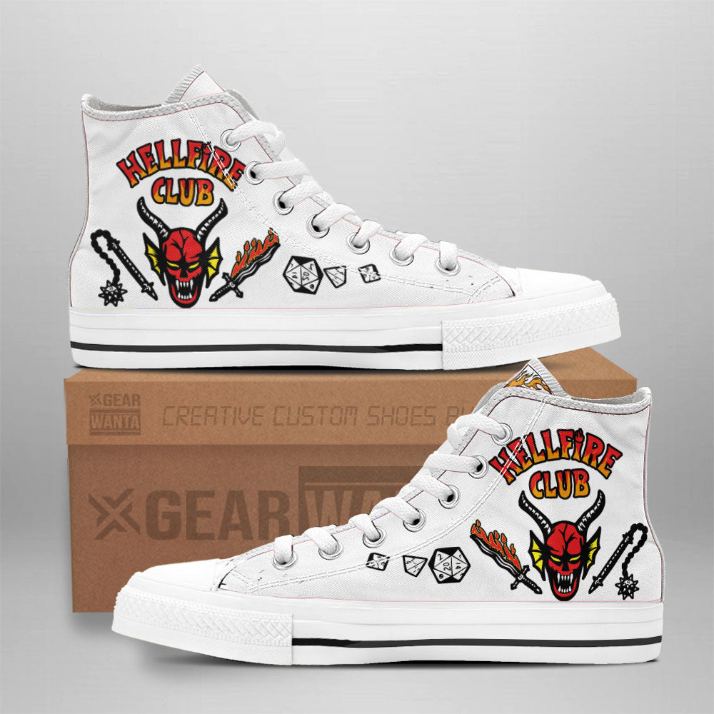 Hellire Club High Top Shoes Custom Stranger Things Sneakers-Gear Wanta