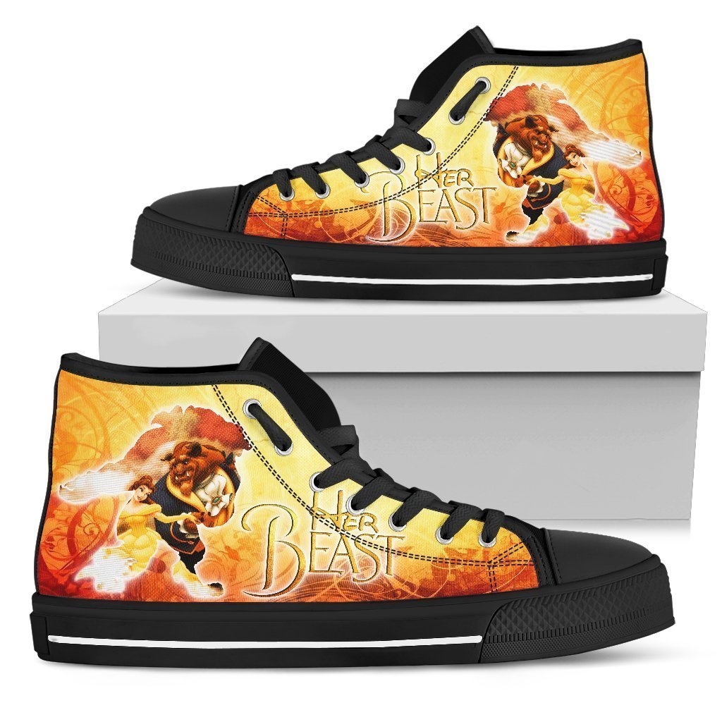 Her Beast His Beauty High Top Shoes Couple Gift-Gear Wanta
