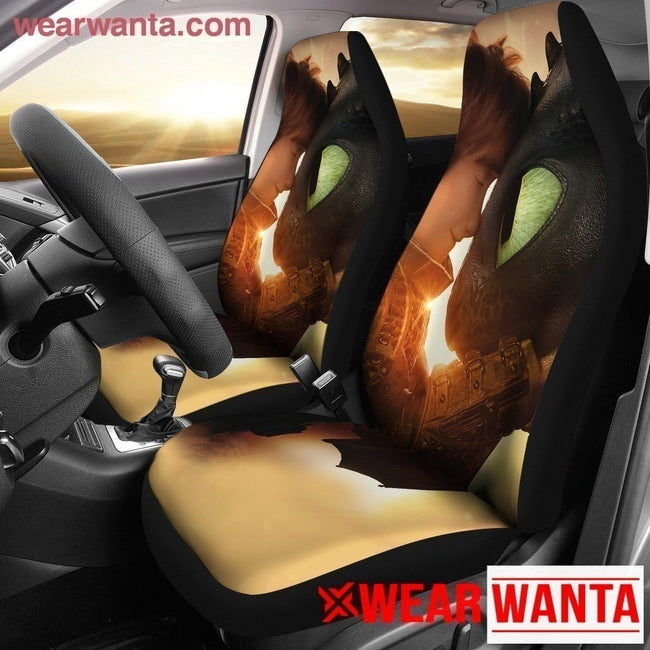 Hiccup Toothless Car Seat Covers Custom How To Train Your Dragon-Gear Wanta