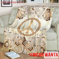 Hippie Peace Symbol Blanket Custom Yoga Home Decoration-Gear Wanta