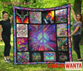 Hippie Peace Symbol Quilt Blanket-Gear Wanta