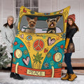Hippie Van Yorkshire Fleece Blanket Dog-Gear Wanta