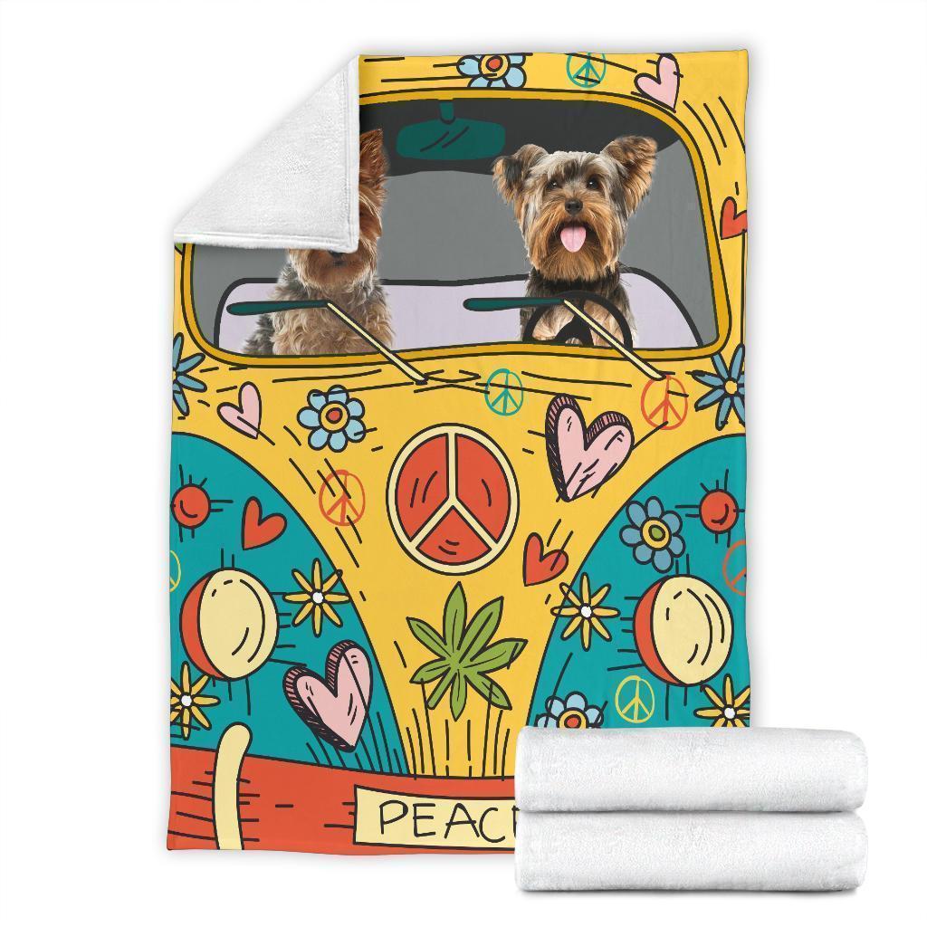 Hippie Van Yorkshire Fleece Blanket Dog-Gear Wanta