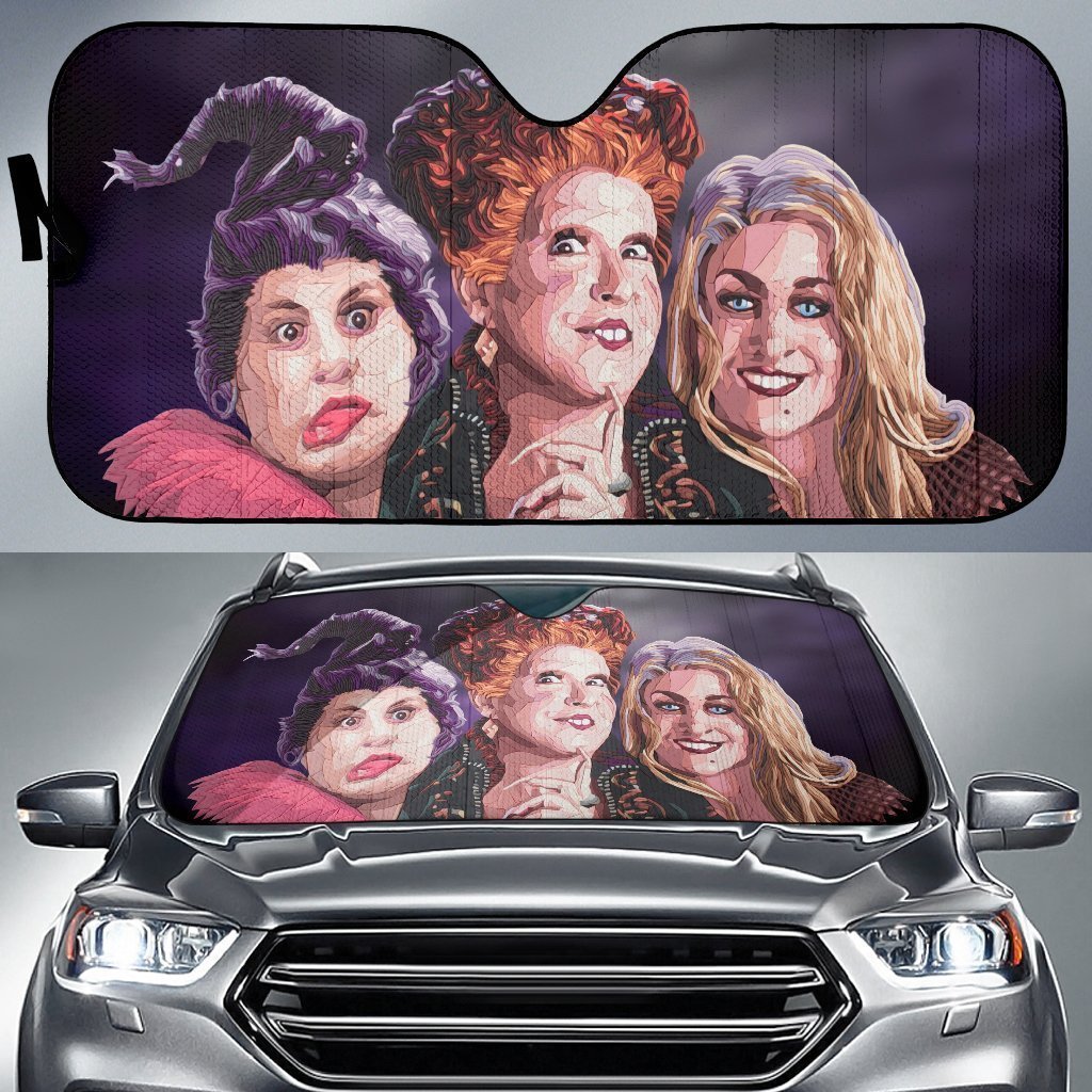 Hocus Pocus Sanderson Sisters Art Car Sun Shade-Gear Wanta