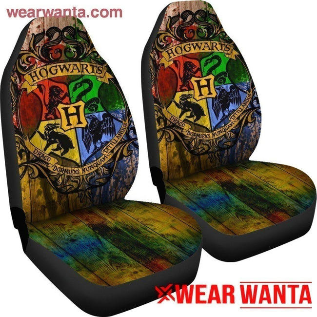 Hogwarts Badge Harry Potter Car Seat Covers Custom Car Decoration-Gear Wanta