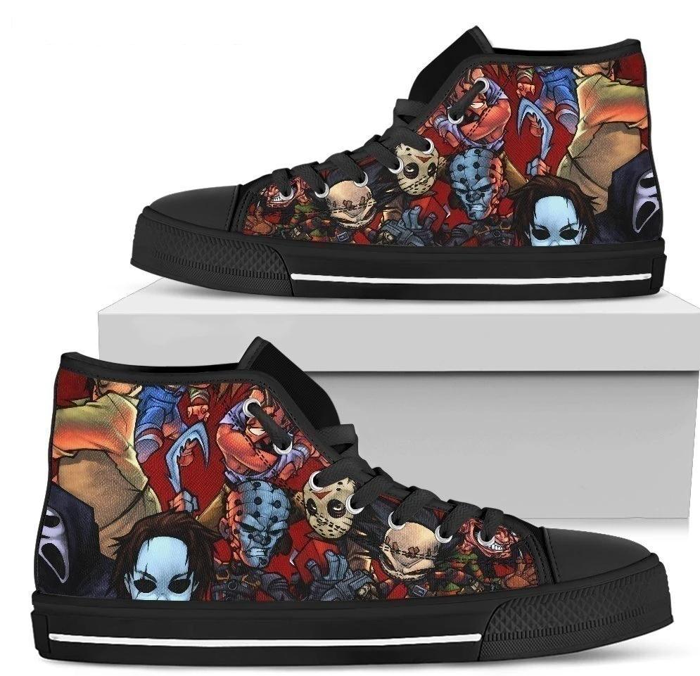 Horror Characters High Top Shoes-Gear Wanta