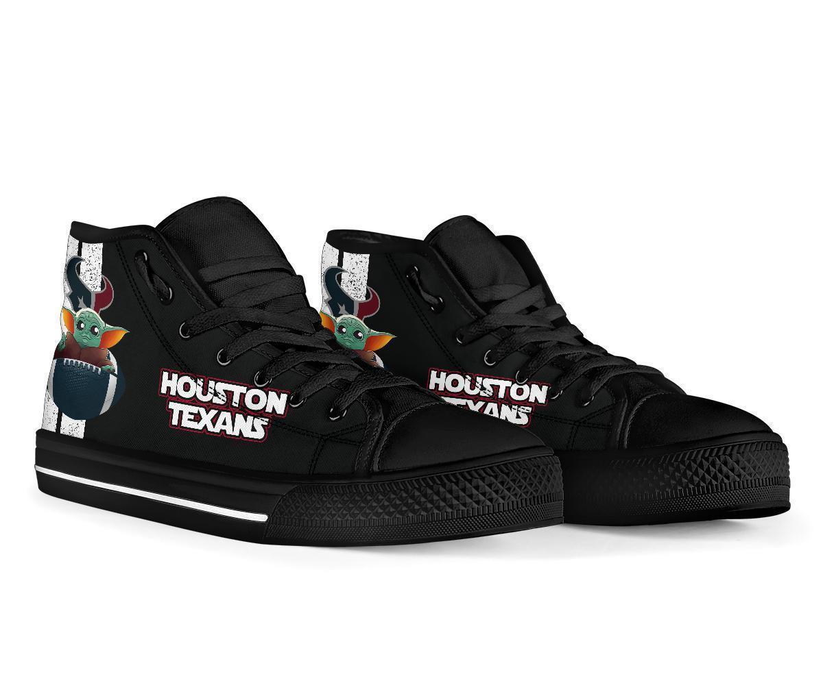 Houston Texans Sneakers Baby Yoda High Top Shoes Mixed-Gear Wanta