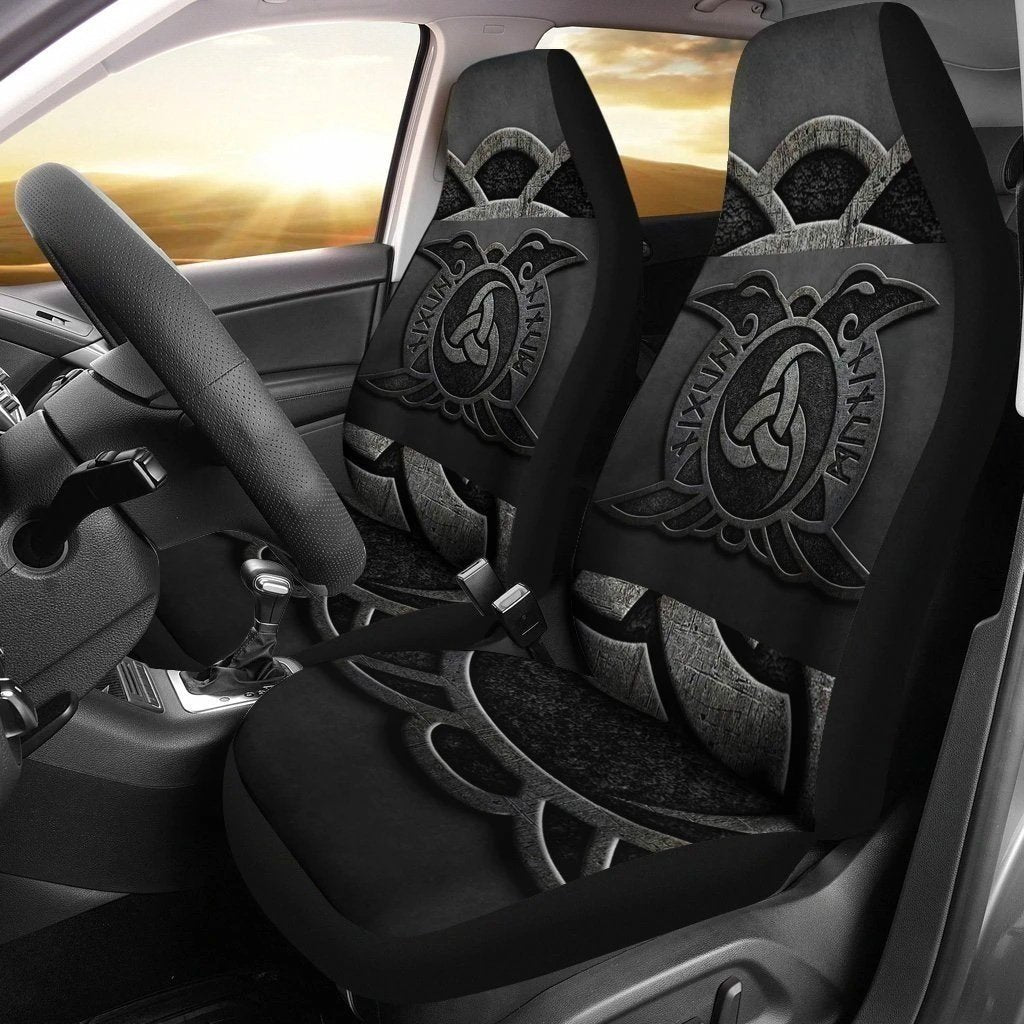 Huginn and Muninn Ruin Symbol Viking Car Seat Covers NH1911-Gear Wanta